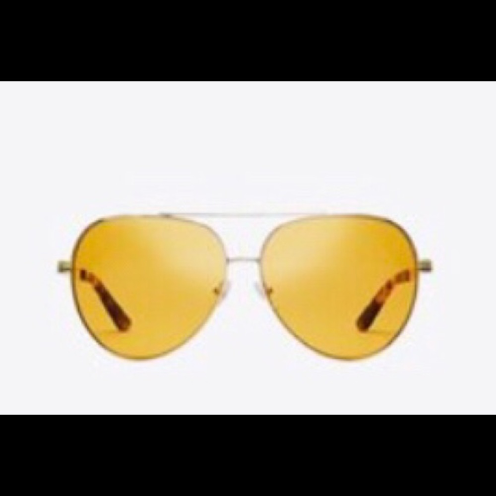 Tory Burch Kira Stripe Pilot Sunglasses